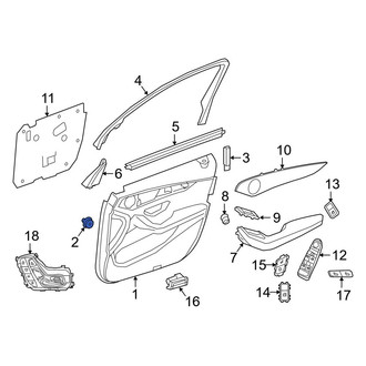 Mercedes-Benz OE - Inner Door Interior Trim Panel Retainer