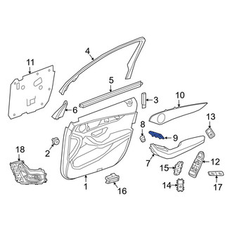 Mercedes-Benz OE - Front Left Door Switch Trim Panel