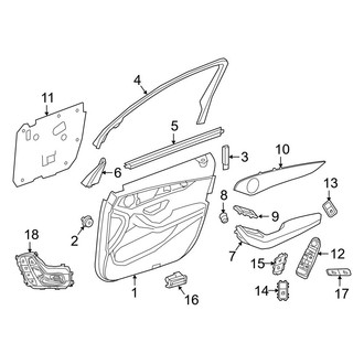 Mercedes-Benz OE - Front Door - Interior Trim (Sport Utility X253 Body Code)