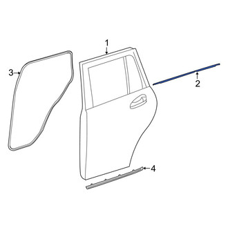 Mercedes-Benz OE - Rear Right Door Window Belt Weatherstrip