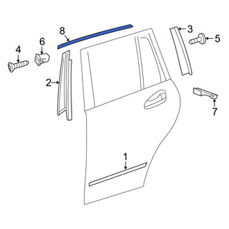 Mercedes-Benz OE - Rear Right Door Reveal Molding