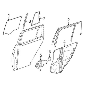 Mercedes-Benz OE - Rear Door - Glass & Hardware (Sport Utility X253 Body Code)