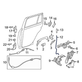 Mercedes-Benz OE - Rear Left Door Lock Operating Rod