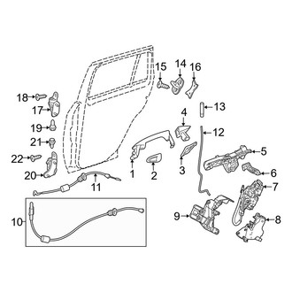 Mercedes-Benz OE - Rear Door - Lock & Hardware (Sport Utility X253 Body Code)