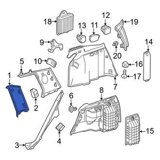 Mercedes-Benz OE - Right Lower Door Pillar Post Trim Set