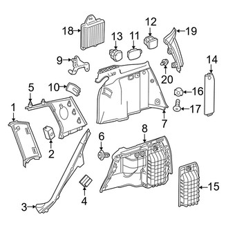 Mercedes-Benz OE - Quarter Panel - Interior Trim (Sport Utility X253 Body Code)