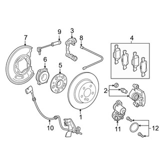 Mercedes-Benz OE - Rear Suspension - Brake Components