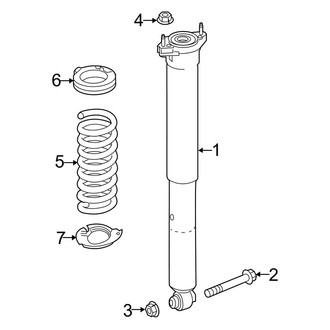 Mercedes-Benz OE - Rear Suspension - Shocks & Components (W/O Air Ride Suspension), (Sport Utility X253 Body Code)