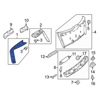 Mercedes-Benz OE - Rear Right Upper Liftgate Trim Cover