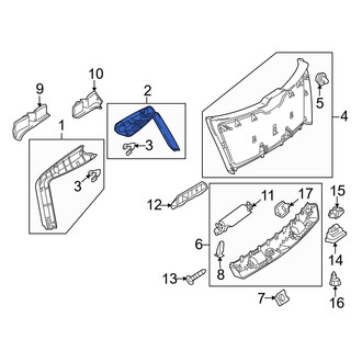 Mercedes-Benz OE - Rear Left Upper Liftgate Trim Cover