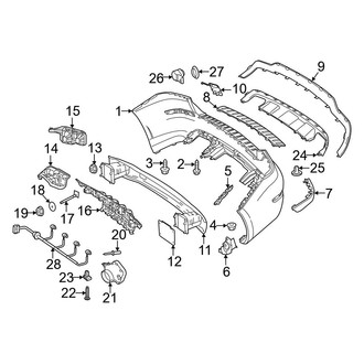 Mercedes-Benz OE - Rear Bumper - Bumper & Components
