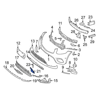 Mercedes-Benz OE - Front Right Radiator Support Air Duct