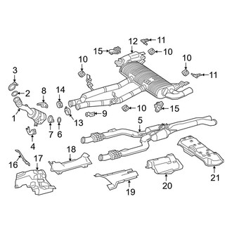 Mercedes-Benz OE - Exhaust System - Exhaust Components (With Performance Exhaust), (Sport Utility X253 Body Code)