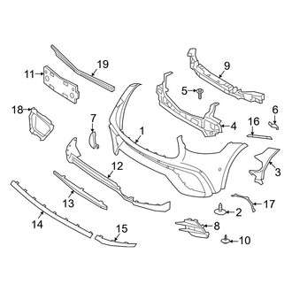 Mercedes-Benz OE - Front Bumper & Grille - Bumper & Components (Sport Utility Coupe 253.388 Body Code)