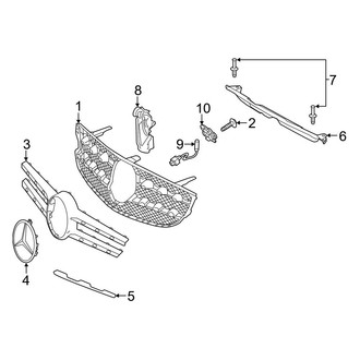Mercedes-Benz OE - Front Bumper & Grille - Grille & Components (W/O AMG Line)