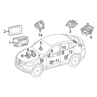 Mercedes-Benz OE - Instrument Panel - Sound System (Sport Utility 253.964 Body Code / 253.983 Body Code / 253.984 Body Code)