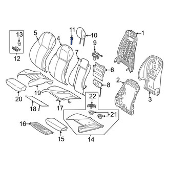 Mercedes-Benz OE - Front Left Headrest Guide