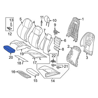 Mercedes-Benz OE - Front Left Lower Seat Cover