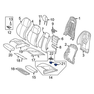 Mercedes-Benz OE - Front Left Lower Temperature Controlled Seat Blower Motor