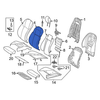 Mercedes-Benz OE - Front Left Seat Back Cushion