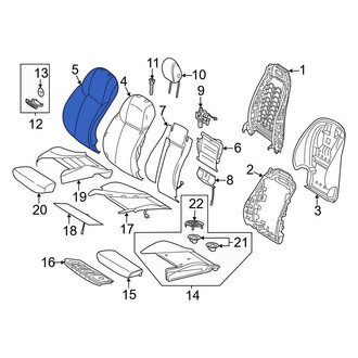 Mercedes-Benz OE - Front Left Seat Back Cushion Cover