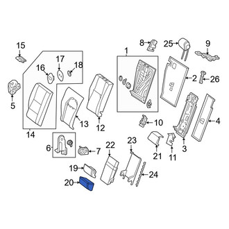 Mercedes-Benz OE - Rear Lower Seat Back Cushion Cover