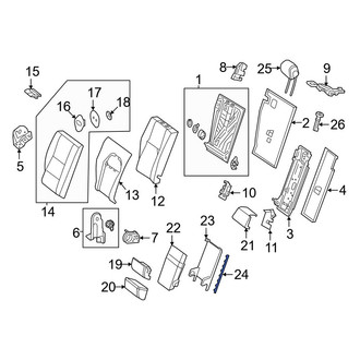 Mercedes-Benz OE - Rear Center Seat Armrest Cover