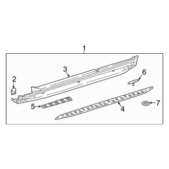 Mercedes-Benz OE - Pillars, Rocker & Floor - Running Board (Sport Utility 253.964 Body Code / 253.983 Body Code / 253.988 Body Code / X253 Body Code)