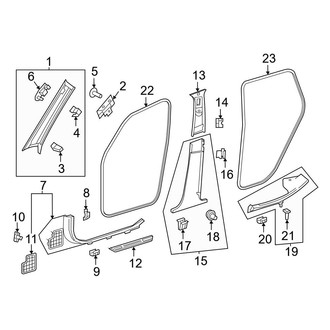 Mercedes-Benz OE - Pillars, Rocker & Floor - Interior Trim (Sport Utility X253 Body Code)