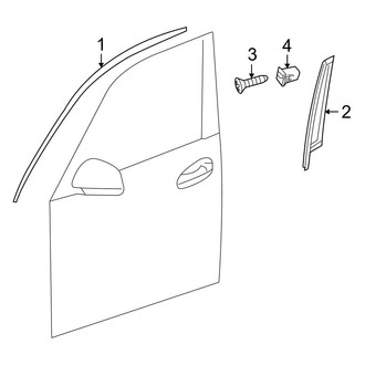 Mercedes-Benz OE - Front Door - Exterior Trim