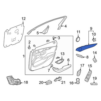 Mercedes-Benz OE - Front Left Door Trim Molding