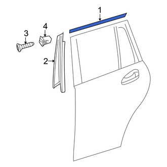 Mercedes-Benz OE - Rear Right Door Reveal Molding