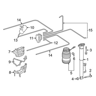 Mercedes-Benz OE - Rear Suspension - Shocks & Components (With Air Suspension)