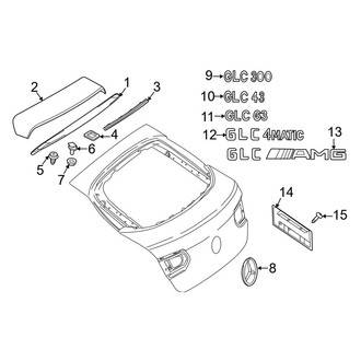 Mercedes-Benz OE - Lift Gate - Exterior Trim (Sport Utility X253 Body Code)