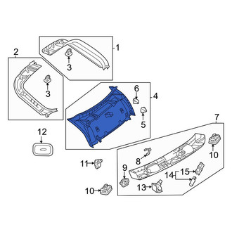 Mercedes-Benz OE - Rear Center Liftgate Trim Cover