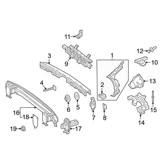Mercedes-Benz OE - Rear Bumper - Bumper & Components (With AMG Line, Structure & Mounting)