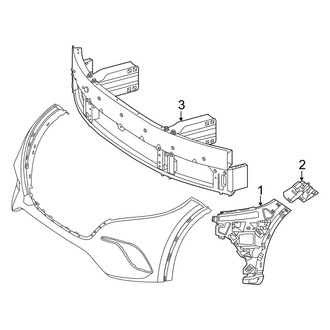 Mercedes-Benz OE - Front Bumper & Grille - Bumper & Components (W/O AMG Line Inner Components)