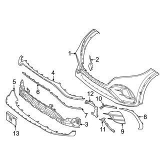 Mercedes-Benz OE - Front Bumper & Grille - Bumper & Components (With AMG Line Cover & Components)