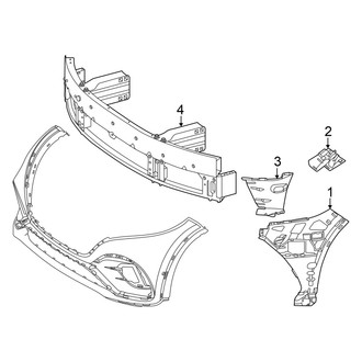 Mercedes-Benz OE - Front Bumper & Grille - Bumper & Components (With AMG Line Inner Components)