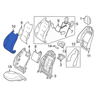 Mercedes-Benz OE - Front Right Seat Back Cushion Cover