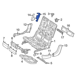 Mercedes-Benz OE - Center Rear Seat Back Recliner Adjustment Mechanism Cover