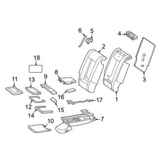 Mercedes-Benz OE - Seats & Tracks - Second Row Seats (Center Cushions & Covers, Seat Back, With Executive Seat)