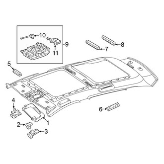 Mercedes-Benz OE - Roof - Interior Trim (Sunvisor & Lamps)