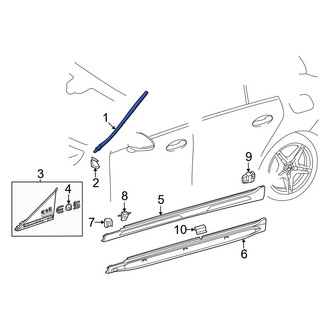 Mercedes-Benz OE - Front Left Windshield Molding