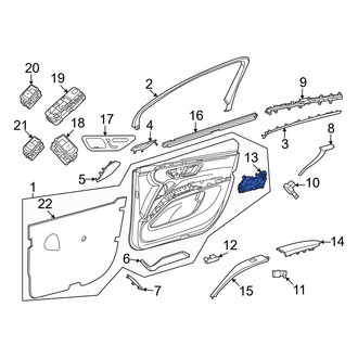 Mercedes-Benz OE - Rear Left Inner Interior Door Handle