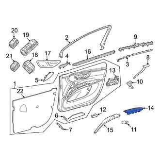 Mercedes-Benz OE - Rear Right Door Armrest