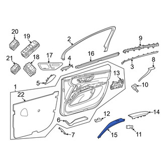 Mercedes-Benz OE - Front Left Lower Door Trim Molding