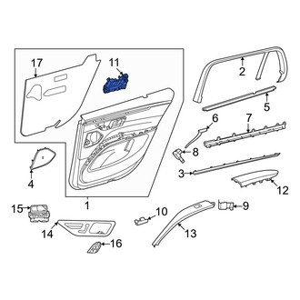 Mercedes-Benz OE - Rear Left Inner Interior Door Handle