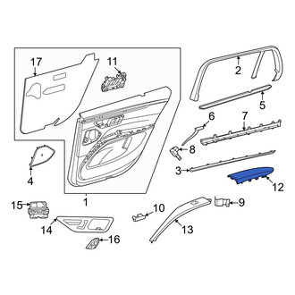 Mercedes-Benz OE - Front Left Door Armrest