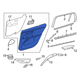Mercedes-Benz OE - Rear Left Inner Door Interior Trim Panel